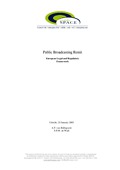 Public Broadcasting Remit. European Legal and Regulatory Framework